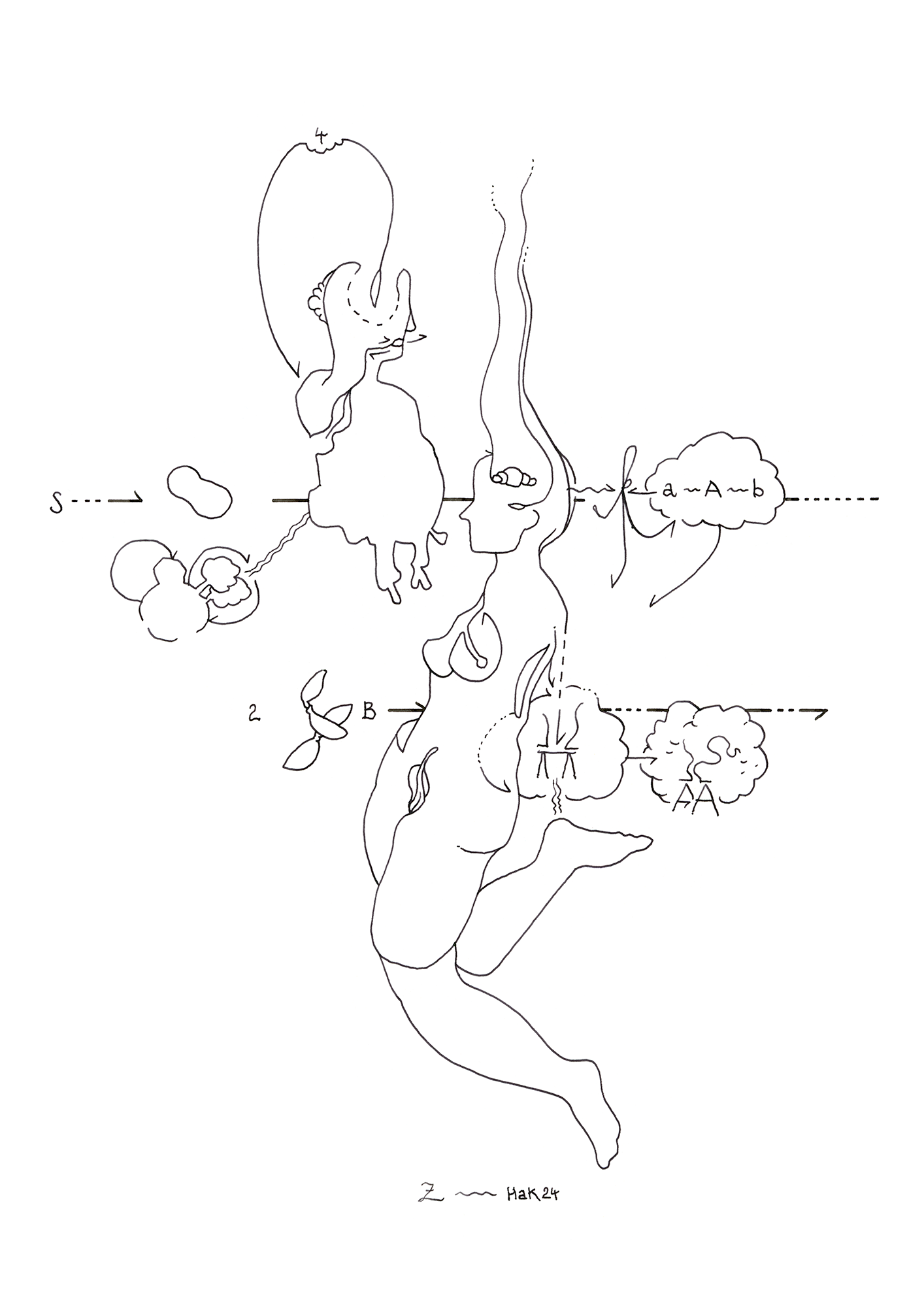 Hannes Kater Tageszeichnung (Zeichnung/drawing) vom 25.09.2024 (1414 x 2000 Pixel)