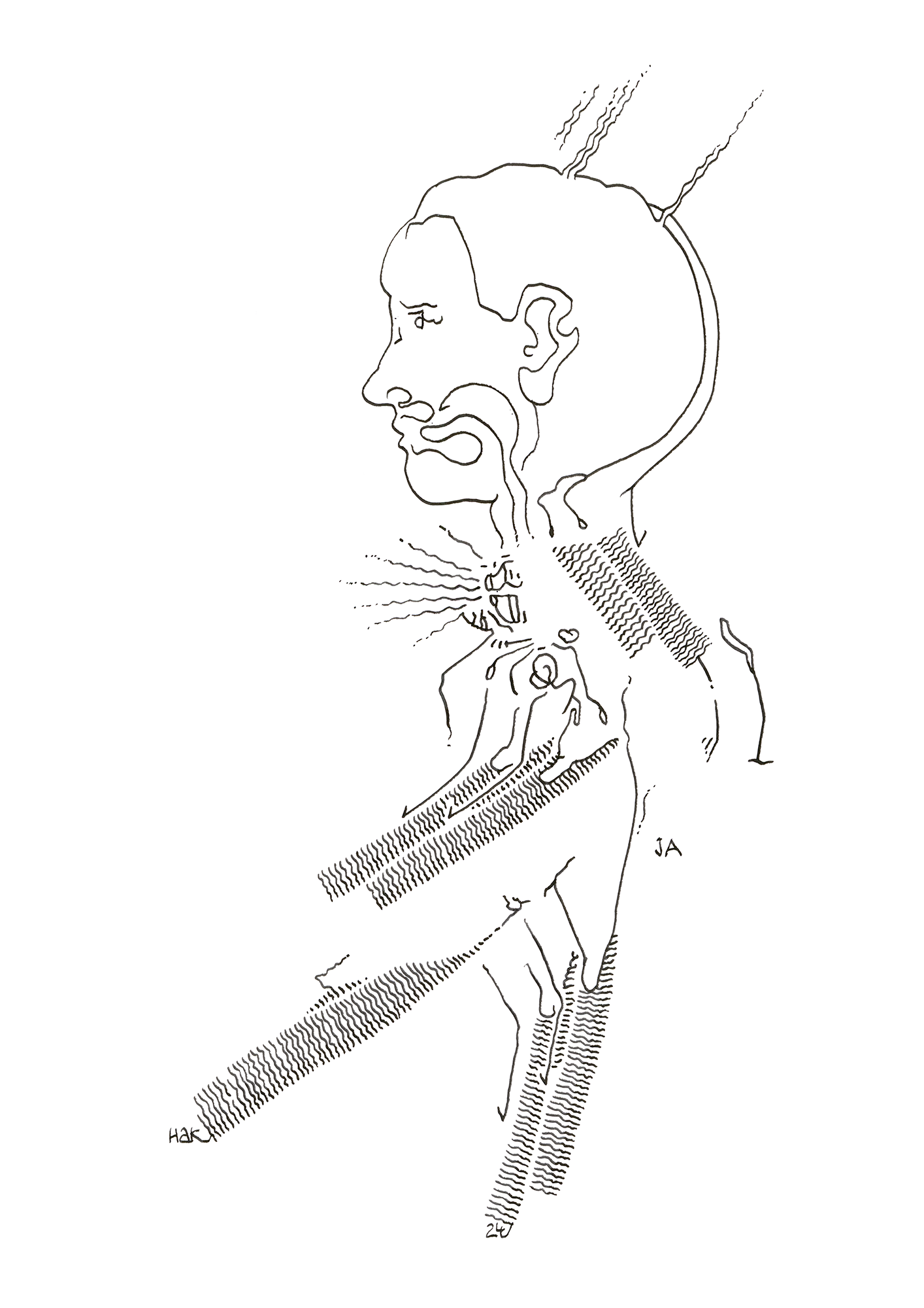 Hannes Kater Tageszeichnung (Zeichnung/drawing) vom 08.10.2024 (1414 x 2000 Pixel)