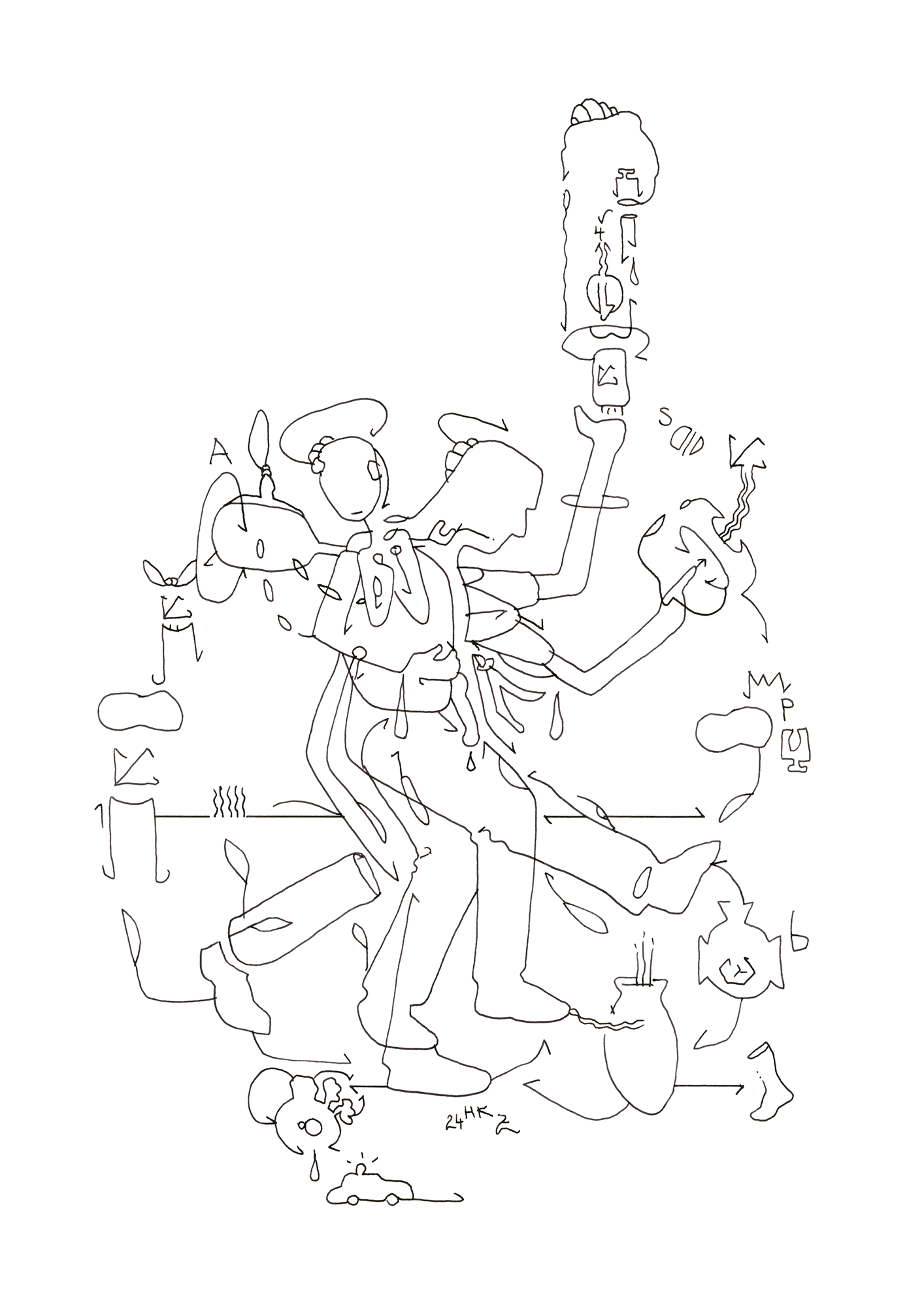 Hannes Kater Tageszeichnung (Zeichnung/drawing) vom 18.11.2024 (1414 x 2000 Pixel)