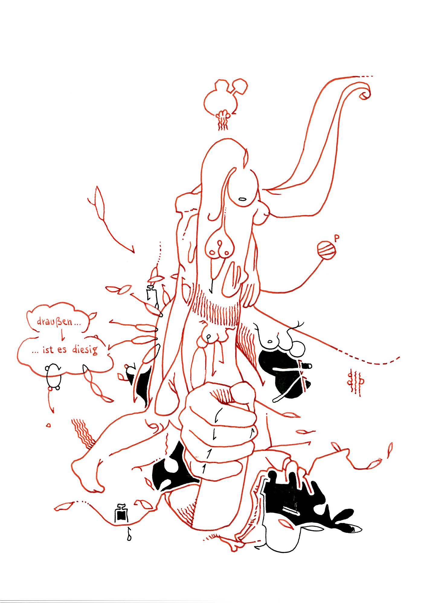 Hannes Kater  Tageszeichnung (Zeichnung/drawing) vom 14.10.2019 (1414 x 2000 Pixel)