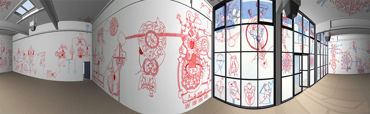 Hannes Kater: Bildprogramm für einen Raum, 1998: Abwicklung