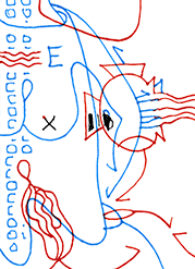 Hannes Kater  Detail einer Zeichnung aus dem November 2025