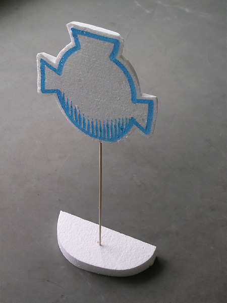 Hannes Kater - Performer No. 2 'Haert' made of styrofoam, view 2